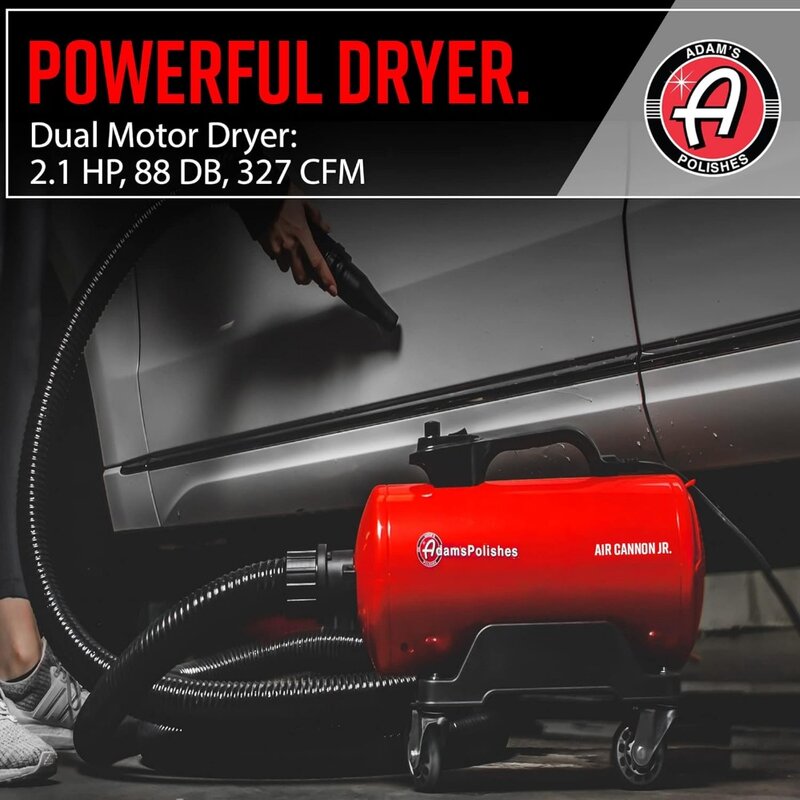 Adam's Polishes Air Cannon Jr. - High Powered Filtered Car Wash Blower | Dry Before Car Cleaning