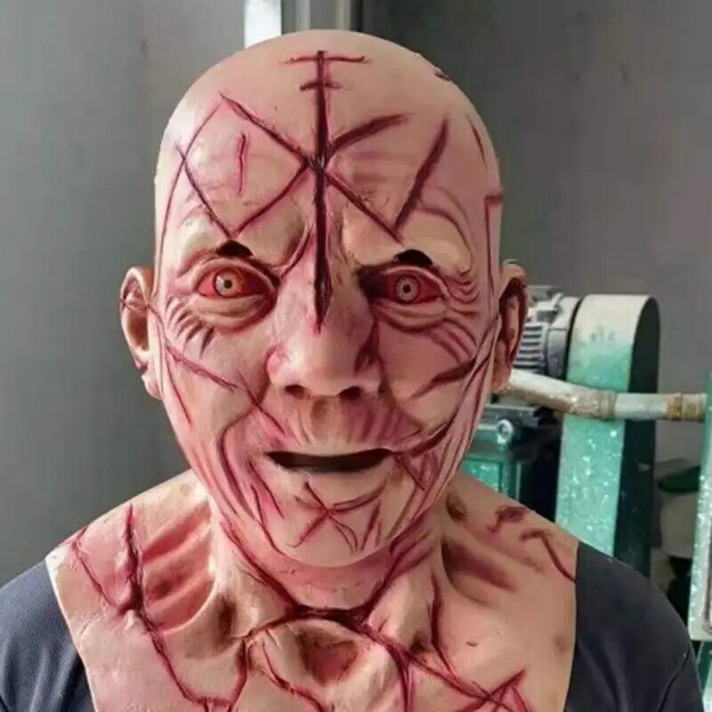 Nowa maska na imprezę Cosplay z maska na głowę biochemicznego mszaków na Halloween maska z horrorem nawiedzonego domu
