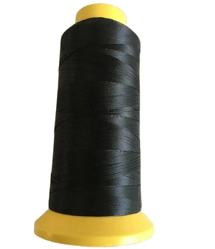 1 rotolo di 1500m di lunghezza Nero filo di Poliestere Parrucca filo per cucire filo di tessitura dei capelli con il regalo 1 pc 6.5cm C ago curvo
