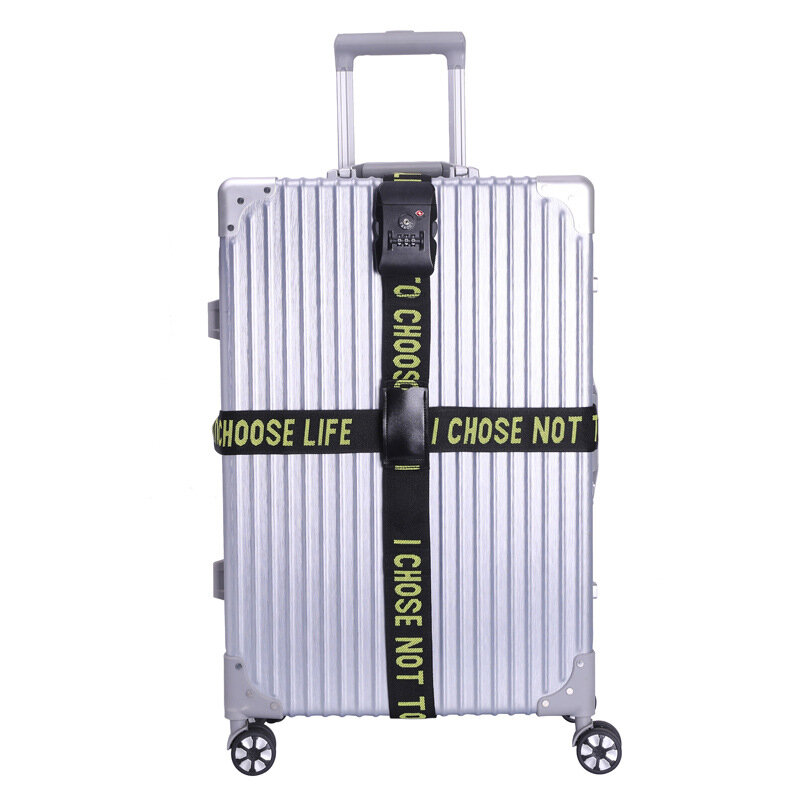 TSA-candado de equipaje con contraseña, correas de equipaje, candado de combinación, cinturones de embalaje ajustables, correas de encuadernación, cerraduras de aduana para viajes al extranjero