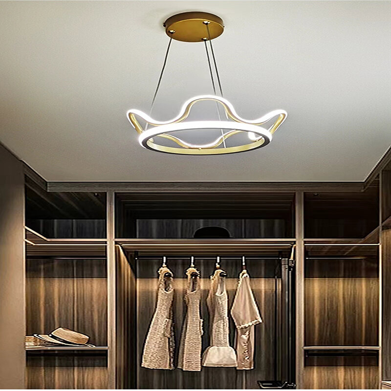 Lampe LED suspendue au design moderne, éclairage d'intérieur, luminaire décoratif de plafond, idéal pour une chambre à coucher, un salon ou une salle à manger