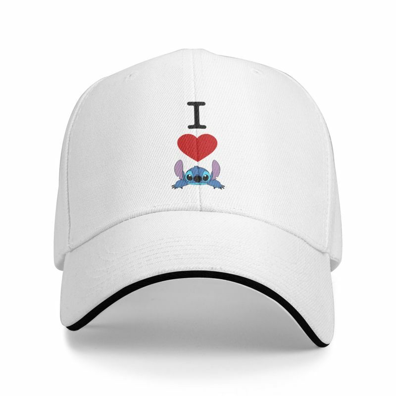 قبعة بيسبول أنيمي قابلة للتعديل من ديزني للرجال والنساء ، أنا أحب غرزة ، قبعة أبي للكبار ، بارد ، مخصص ، الربيع