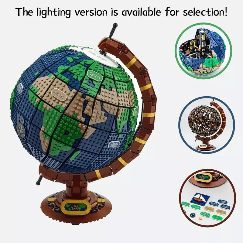 재고 MOC 글로벌 모델 D ébarbec 벽돌 블록, 소년 및 성인 장난감, 크리스마스 및 생일 선물, 2585 개, 21332