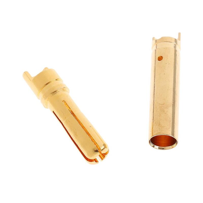 Conector de banana dourada para modelo RC, plugue macho e fêmea, motor ESC, 10 pares, 4,0mm