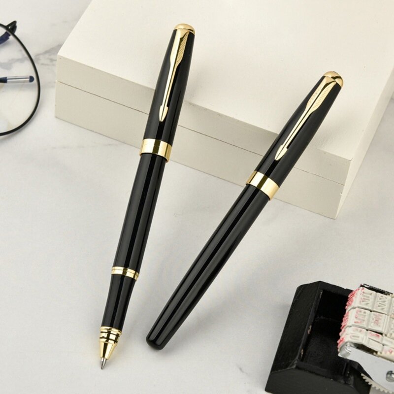 Luxury Metal Signature Ballpoint Pen Black Ink Business Writing Office Supplies LX9A