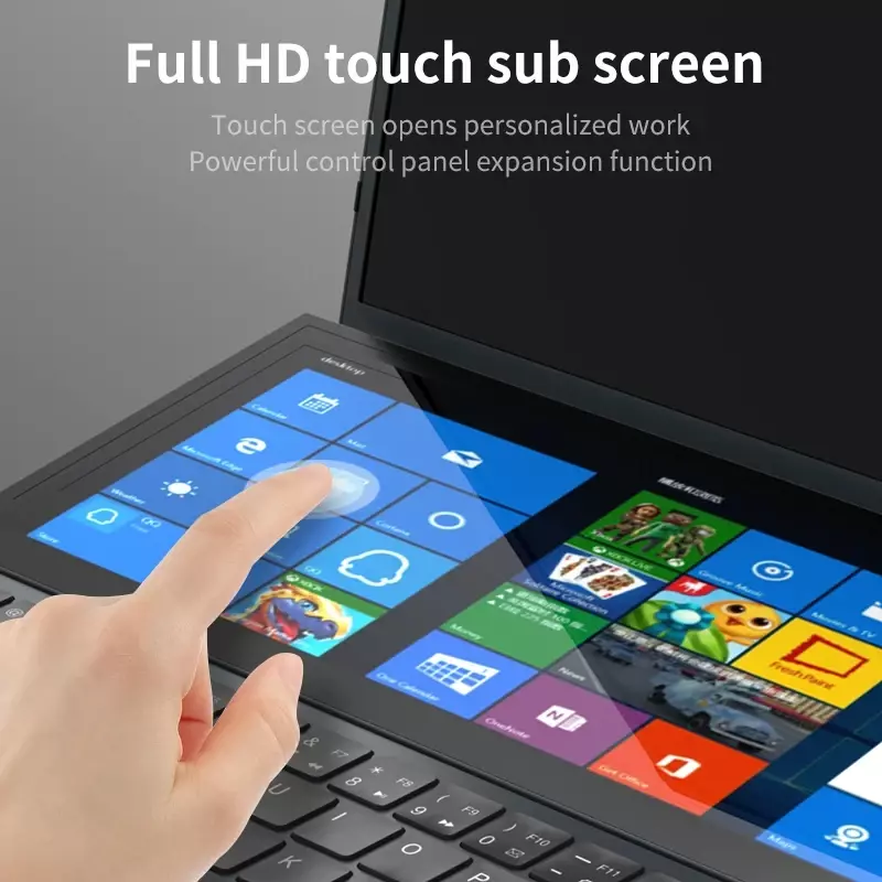 2024 Intel Core i7 z podwójnym ekranem Laptop 16 ''+ 14'' ekran dotykowy Designer biurowy wysokiej wydajności Notebook do gier Windows11