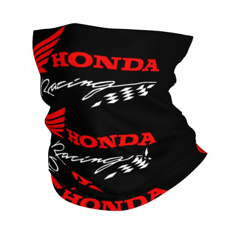 Hondas Racing Bandana Neck Gaiter Printed Motorcycle Wrap Scarf Multifunctional Headband Outdoor Sports Unisex Adult Washable