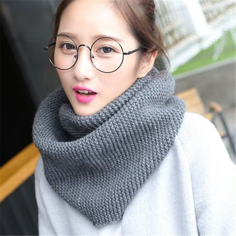 Fashion Women Ladies Knitting Scarf Winter Warm Necklace Scarf for Women Clothing Accessories Imitation Cashmere Female Scarves