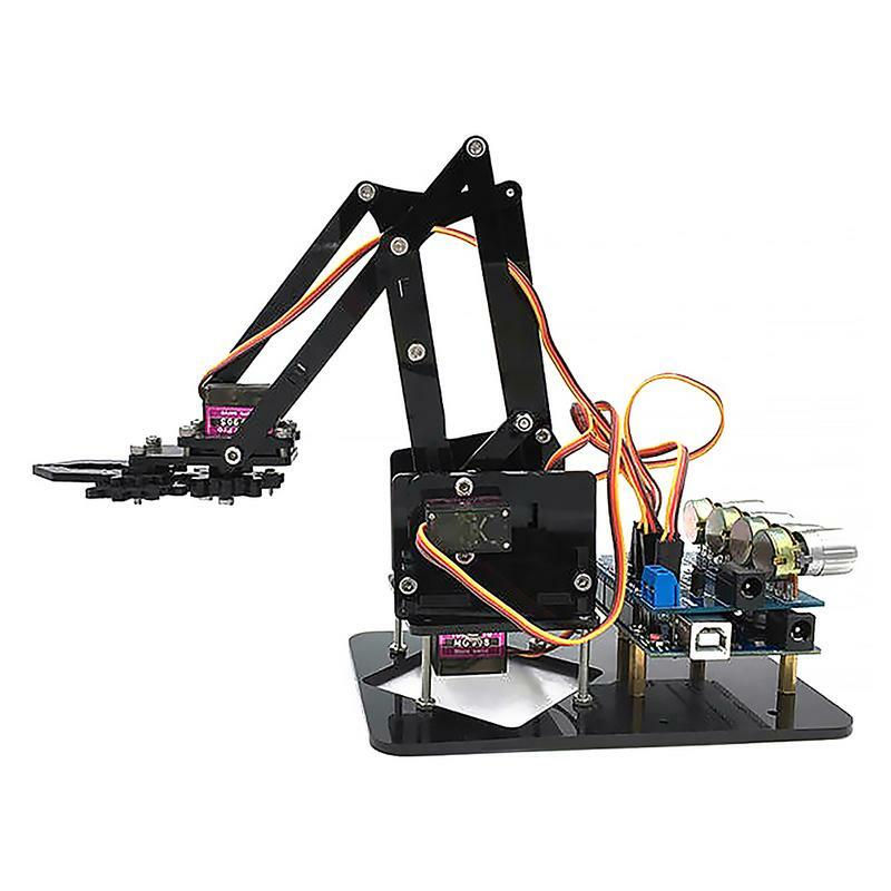 Ramię robota zestawy Robot Manipulator pazur łatwe do złożenia ramię robotyczny zestaw zabawkowy Robot programowanie Robot dla chłopców powyżej 8 roku życia