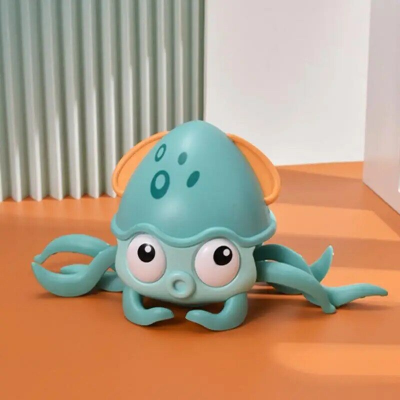 Jouet de bain pieuvre mobile pour bébé, jouets de baignoire pieuvre pour animaux de compagnie, musique et lumière LED, jouets de marche de rallye Inoling