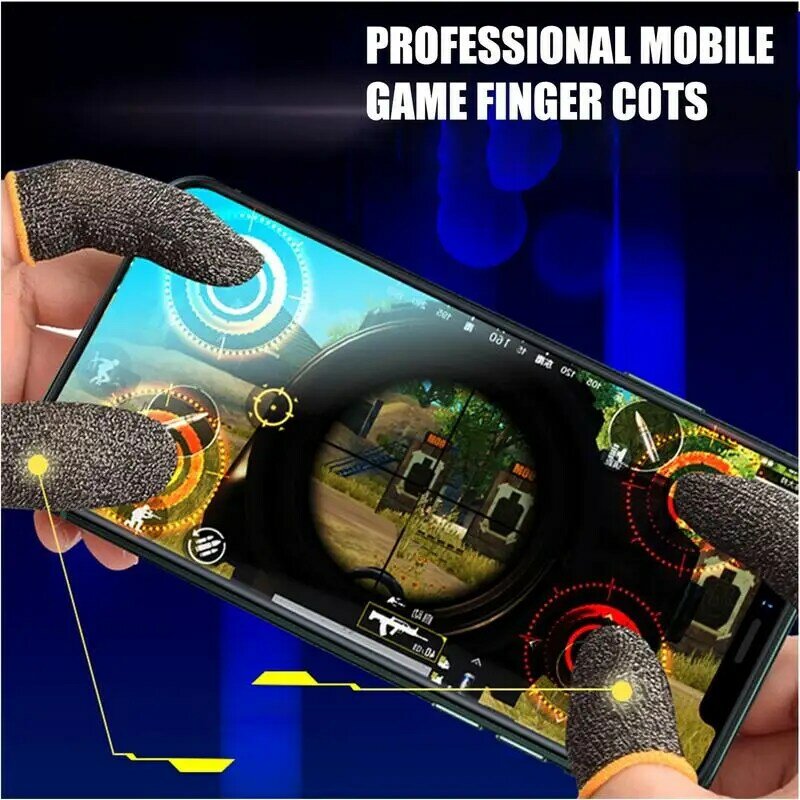 Para ForPUBG rękaw na palec do gier oddychające opuszki, odporne na działanie potu, antypoślizgowe, rękawice na kciuki do gier mobilnych