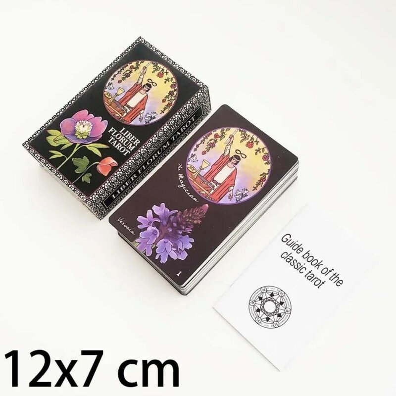 Liber Florum 타로 카드, 게임 종이 매뉴얼, 12x7 cm