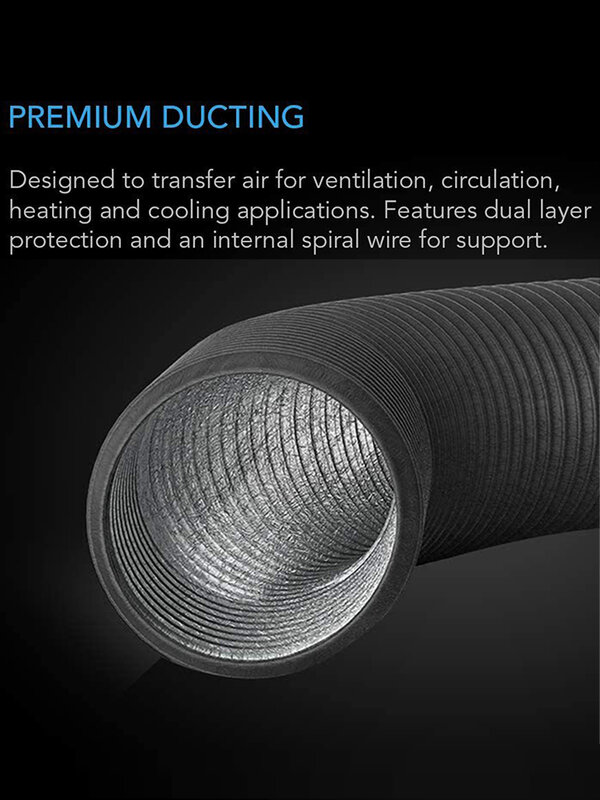 Selang Ventilasi Pengering-4/6 Inci Selang Ventilasi Ducting Dapur Knalpot Fleksibel Selang Ventilasi Inline Bagian Tabung Ventilasi Udara