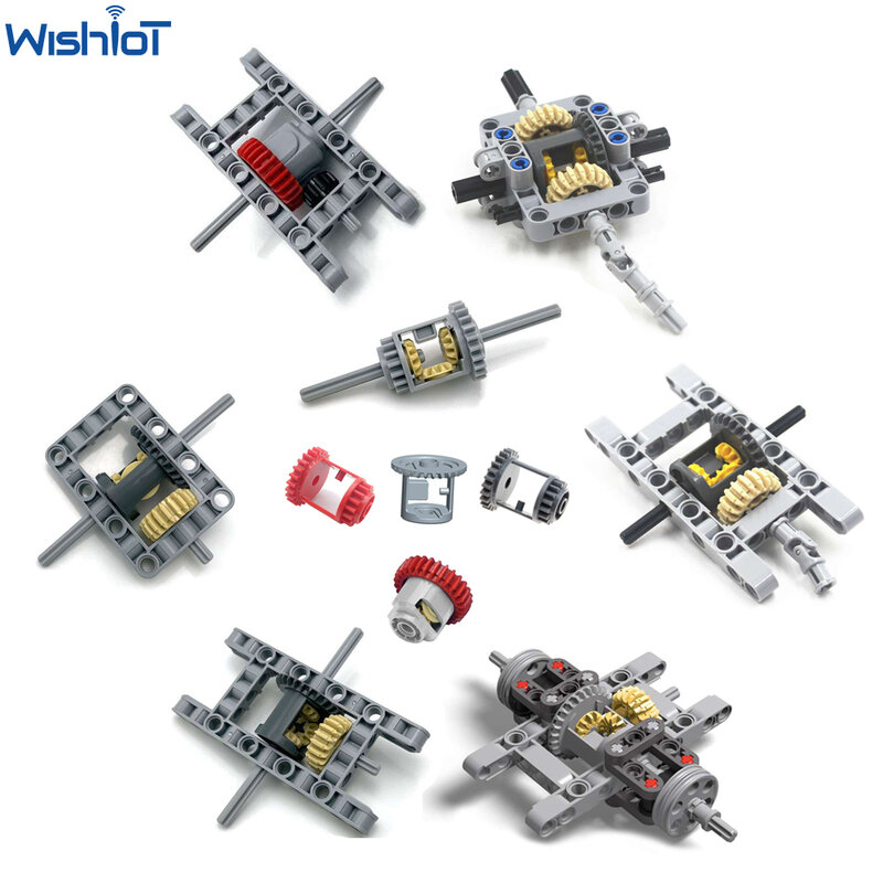 Set Suspensi Diferensial Bingkai Gigi MOC Bagian Teknis Blok Bangunan Bata Kompatibel dengan Legoeds 6573 62821 65413 65414
