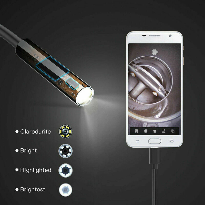 Megapixels HD Endoscópio para Android, Tipo C Borescope, Inspeção Camera