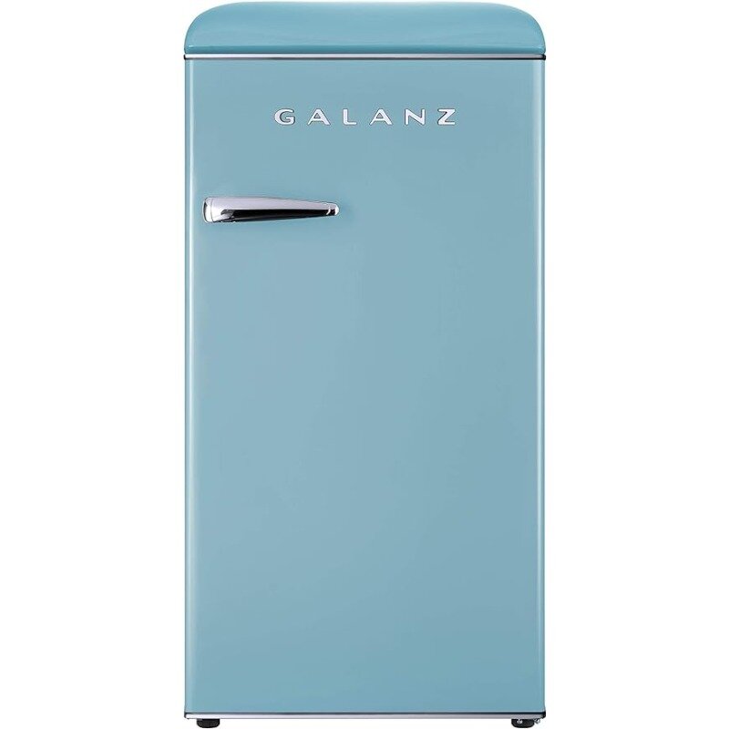 Galanz-refrigerador compacto Retro GLR33MBER10, nevera de una sola Puerta, termostato mecánico ajustable con enfriador, azul, 3,3 Cu Ft
