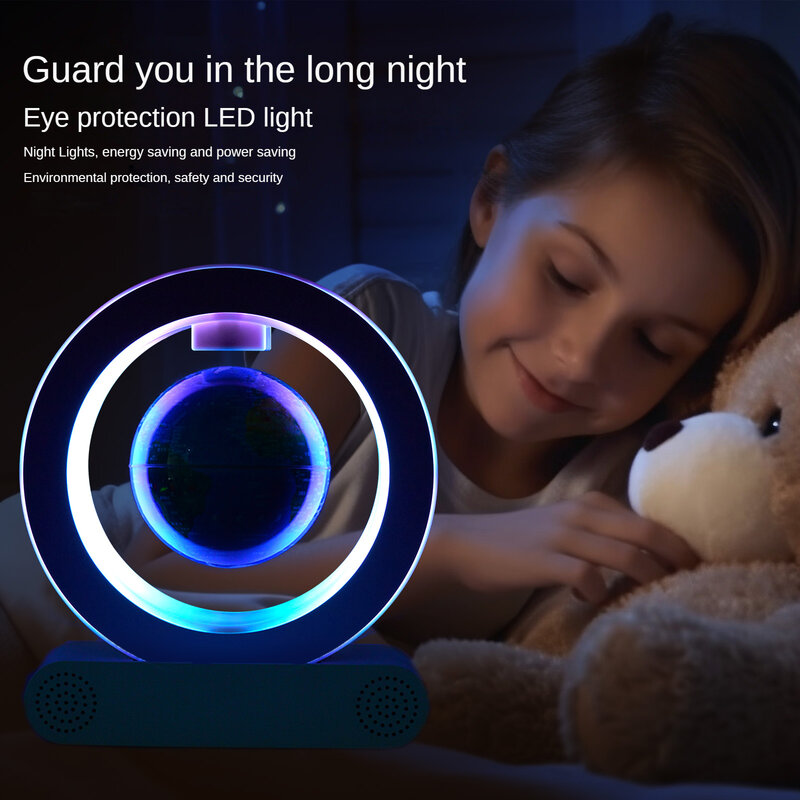 Globe Magnétique Flottant Bluetooth avec Lumière LED pour Homme, Mari, Petit Ami, Enfant, Cadeau d'Anniversaire et de Noël