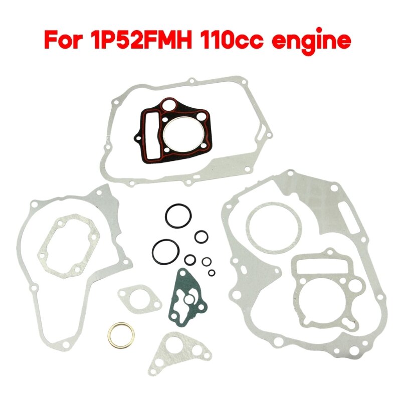 G99F 110CC Dirt Bike Motorcycle Engine Crankcase Stator Clutch Cover Gaskets Kit Set
