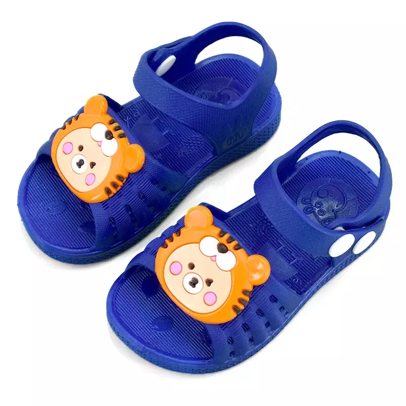 Sandálias de furos antiderrapantes para bebês, sapatos de praia fofos, sandálias de fundo macio, sapatos infantis, novo, 2023