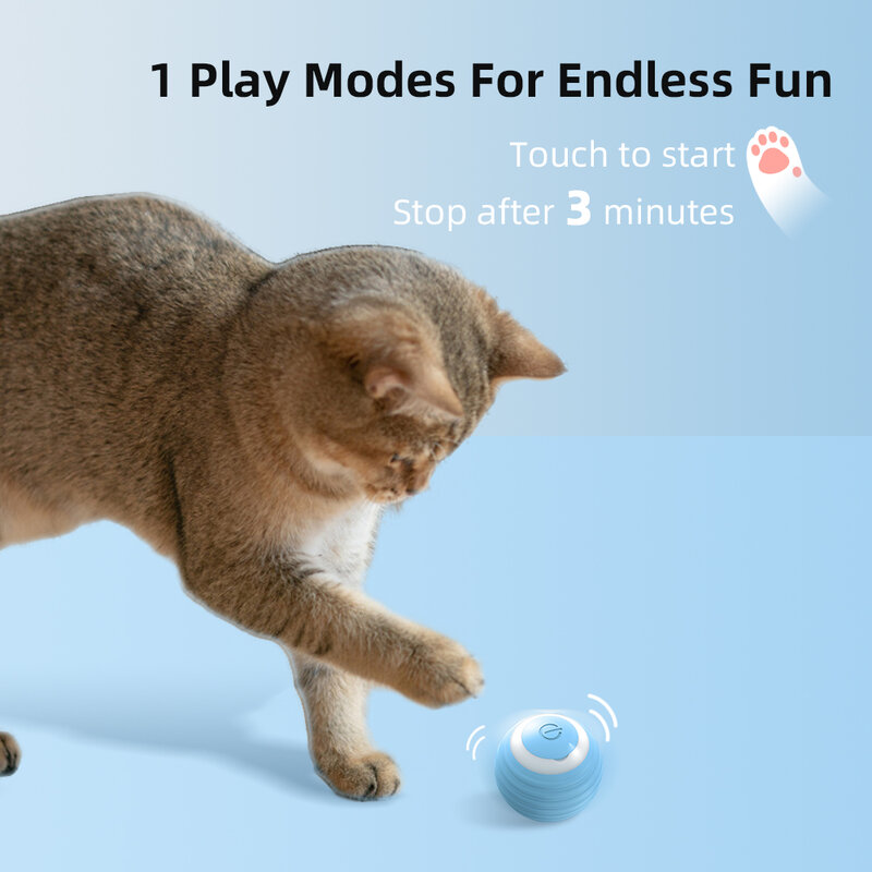 แมวบอลของเล่นแมวอัจฉริยะ dogtoys ของเล่นแมวอิเล็กทรอนิกส์แบบอินเทอร์แอคทีฟในร่มไฟดิสโก้กลิ้งอัตโนมัติอุปกรณ์เสริมสำหรับเกมแมว