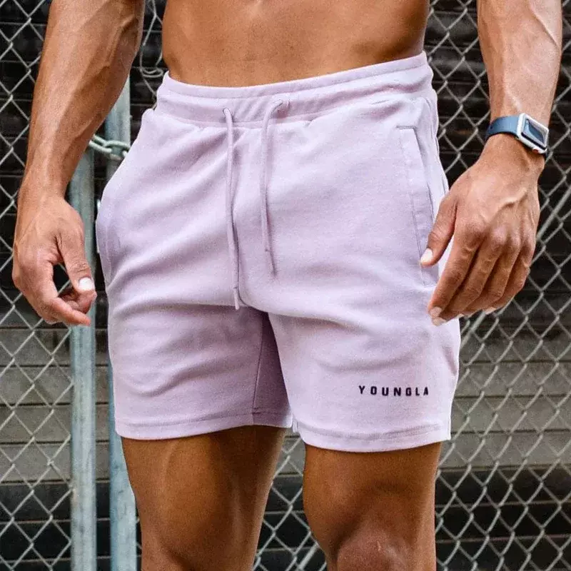 Pantaloncini da uomo estivi in stile americano palestra bodybuilding sport Fitness Running Training pantaloncini in cotone streetwear Fashion casual shorts