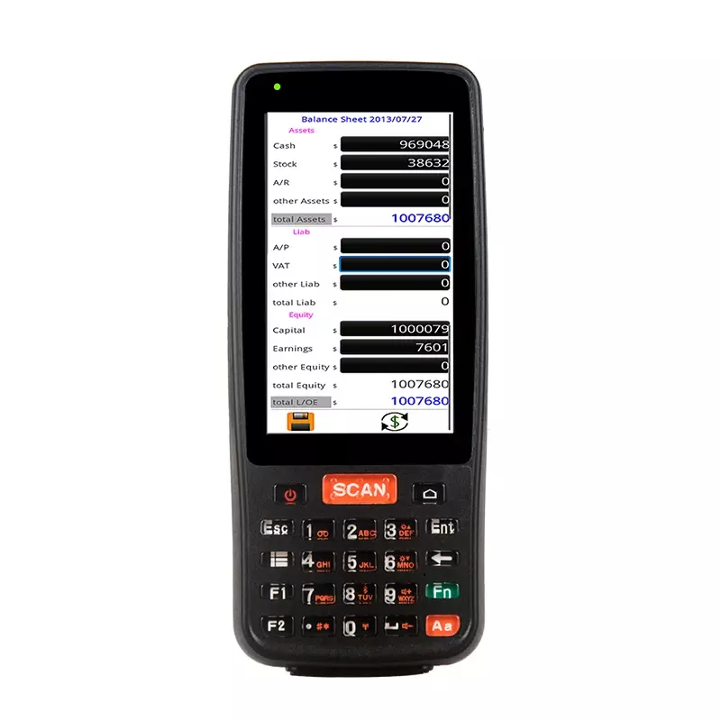 Industrial NFC PDA Data Collector Terminal, Gestão de Estacionamento, 4G, 4 Polegada, Android 9.0, 1D Laser, Barcode Scanner