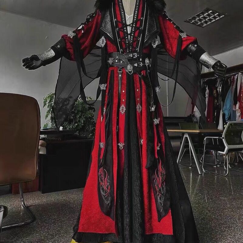 Chinese TV Series TGCF Tian Guan Ci Fu Xie Lian Hua Cheng Cosplay Costume Hua Cheng  Cos Dress Hanfu Full Set