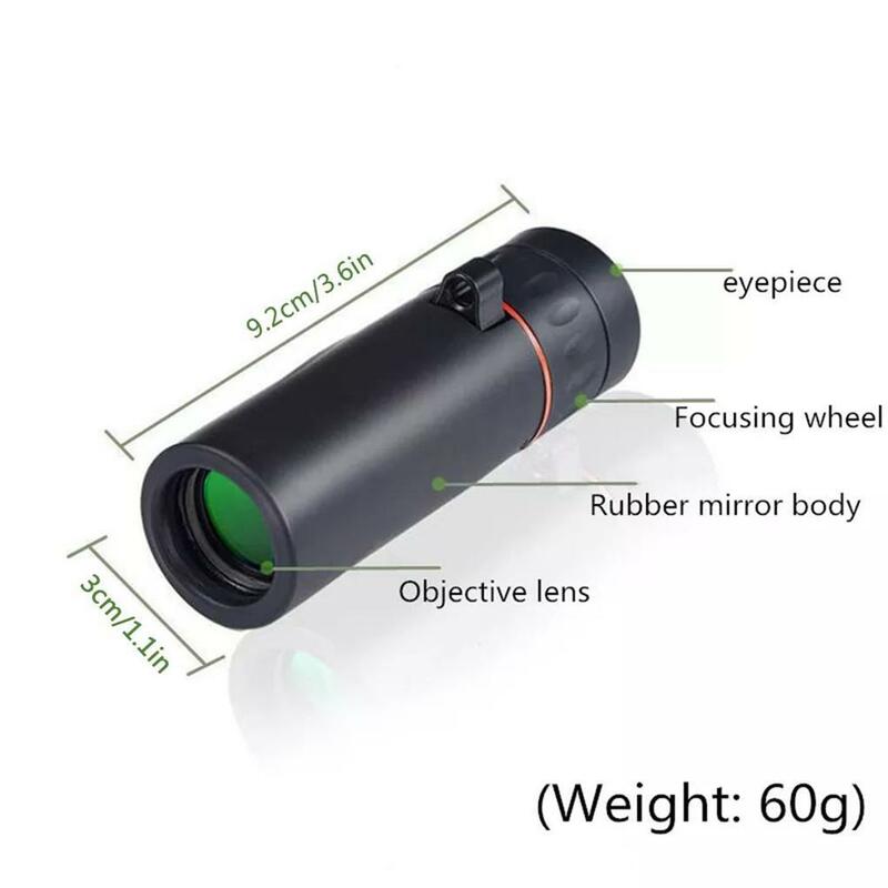 ポータブル単眼ズーム望遠鏡、再利用可能な双眼鏡