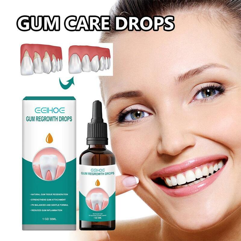 Gotas de rebrota da gengiva periodontal, Gotas bucais, Sangramento Tratamento da dor, Mau hálito, Antibacteria, Oral Clean Care