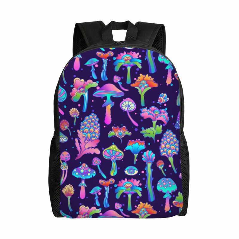 Ufo Backpack for Boys Girls Magic Mushroom Pattern Travel Bags Women Men Bookbag Fits 16 Inch Laptop Bag Lightweight Bags