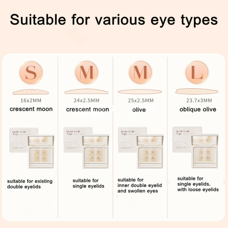 Invisible Double Eyelid Tape, A K F, Natural, Fibra, Instantânea, Lift Paste, Long Lasting, Bigger Eyes, Beauty Tool