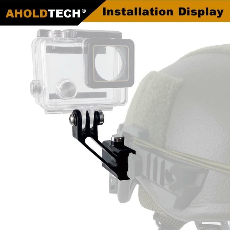 Adaptador de riel de arco lateral para cámara de casco táctico, Conector de montaje NVG para cámaras Gopro Hero y otras Cámaras Deportivas