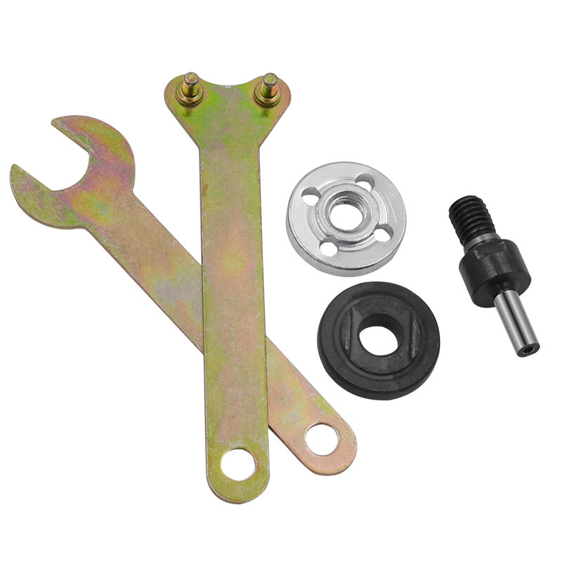 Amoladora angular de conversión de taladro eléctrico, 5 piezas, 10mm/6mm, biela para disco de corte, mango de rueda de pulido, kit de adaptador