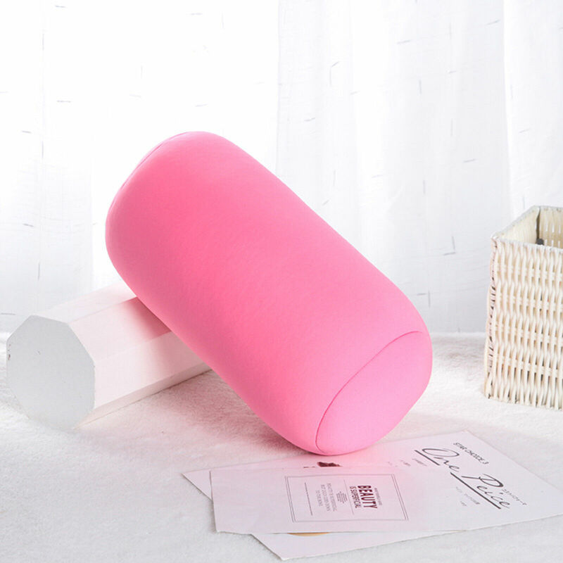 Roll Pillow Home Seat Head Rest Neck Support Travel Micro Mini Microbead Cushion Pure Color Cylindrical Office Sleeping Pillows