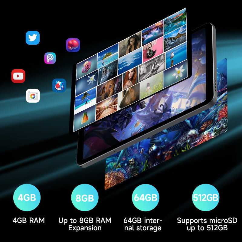 Alldocube iPlay 50 Tablet Mini, memori Virtual T606 Tiger T606 Android 8GB + 4GB RAM 64/8.4 GB ROM iPlay50