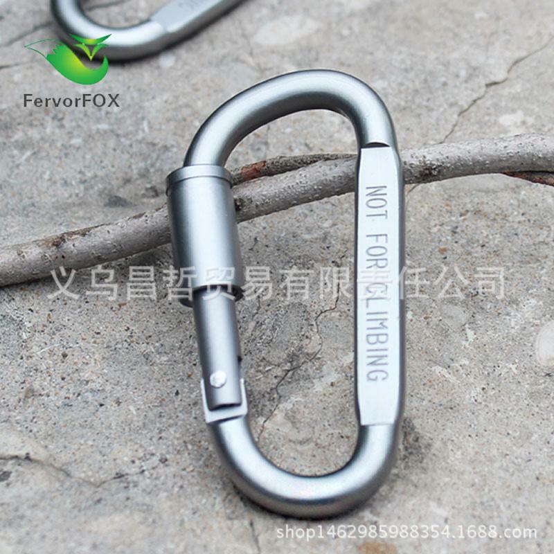 1~10PCS Camping Climbing Equipment Aluminum alloy Survival D-ring Locking Carabiner Clip Set Screw Lock Hanging Hook Buckle