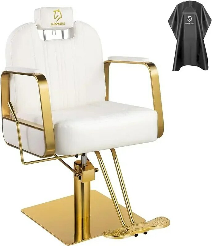 Kursi Salon berbaring, kursi Salon berputar hidrolik untuk Salon rambut 360 derajat tato Kecantikan