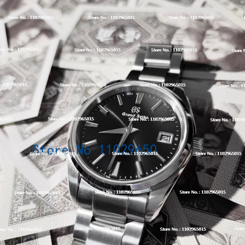 GS Seiko-personalizado Quartz Sapphire relógio, cinco lados moagem ponteiro, banda de aço original, SBGP009, novo, 2022
