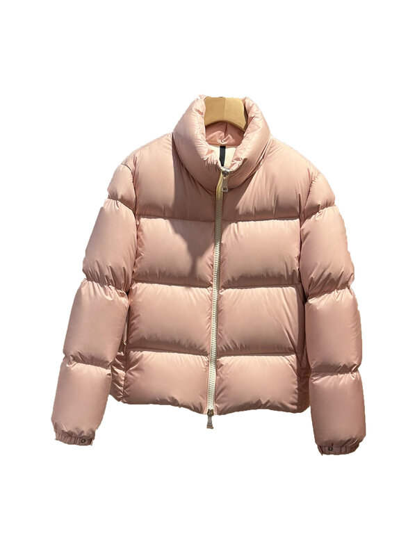 Pink down jacket fashion simple personality sweet comfortable versatile 2024 autumn and winter new 1116