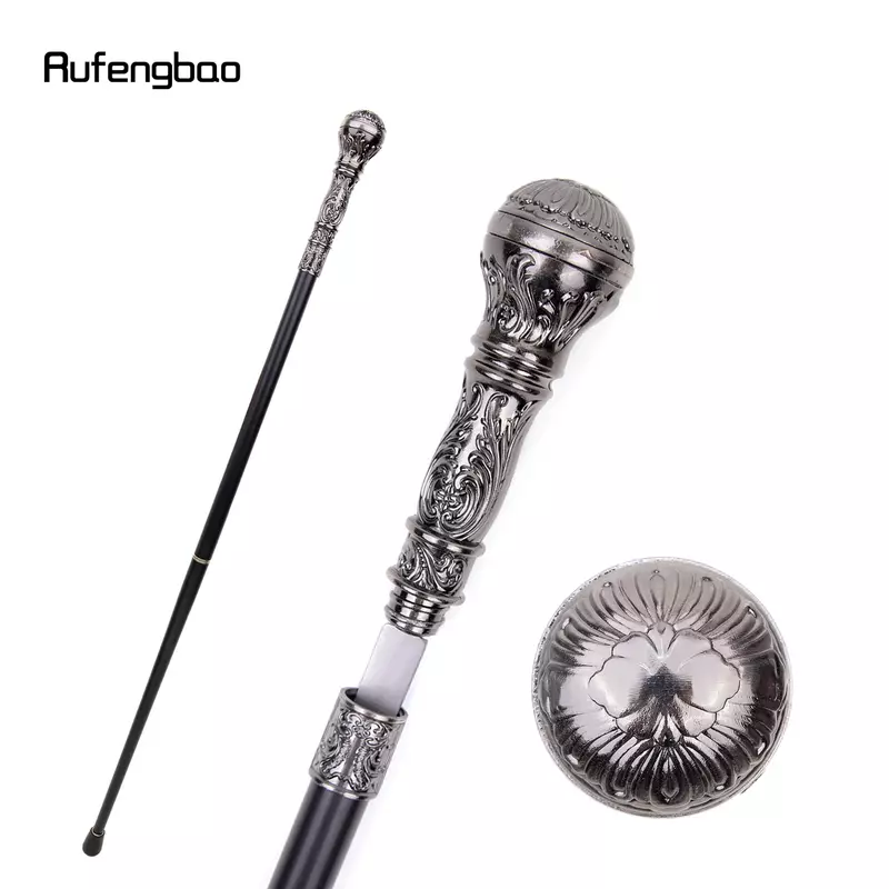 Colorful Luxury Round Handle Walking Stick with Hidden Plate Self Defense Fashion Cane Plate Cosplay Crosier Stick 93cm