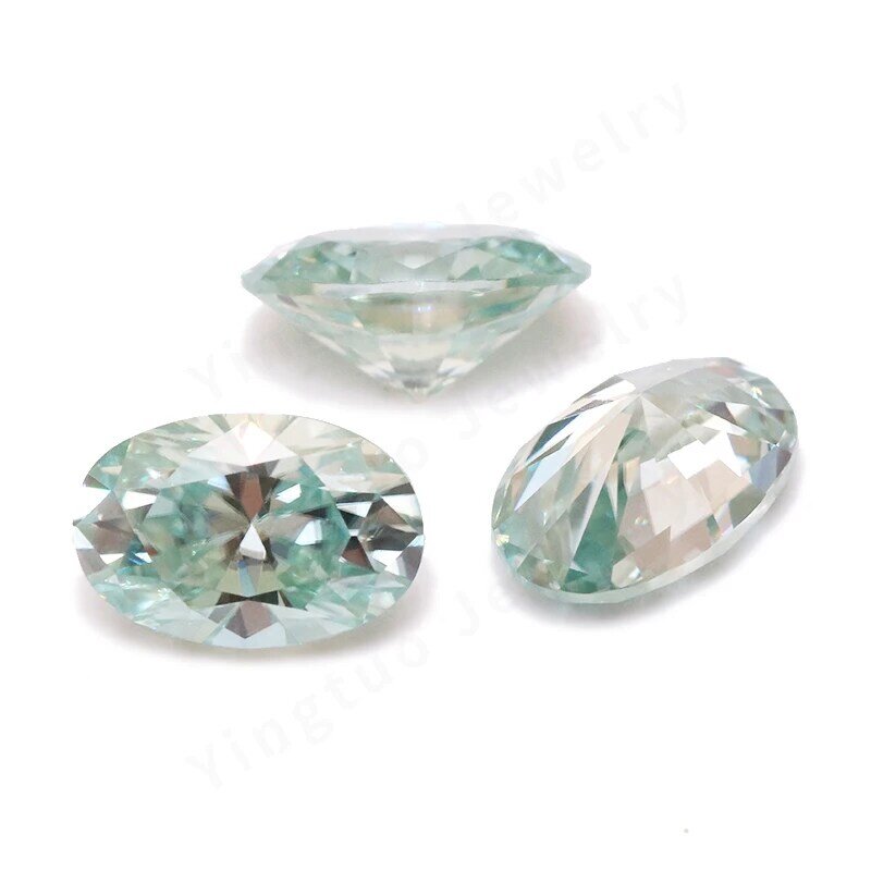 Moissanite Ice Blue Color Loose Oval 4x6mm 0.5ct Moissanite Excellent Cut VVS Grade Test Positive Gems For Jewelry Making