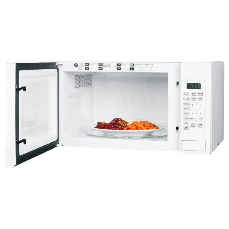 DUTRIEUX1.4 Oven Microwave, kapasitas kaki kubik meja microwave, putih, Microwave kecil