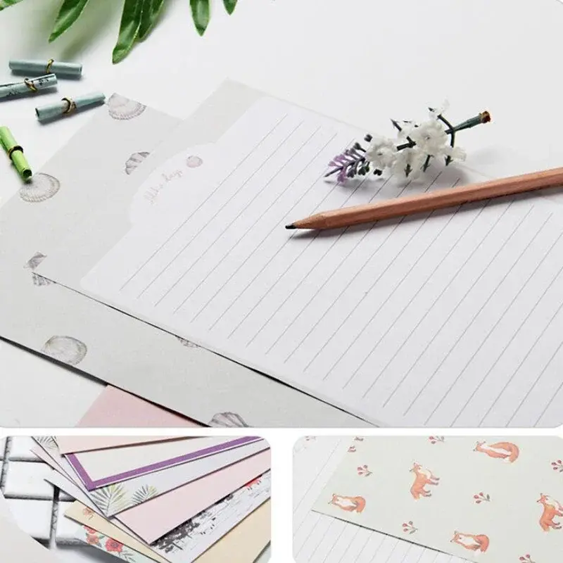 9 sztuk śliczne koperty zestaw napis Kawaii klocki DIY pocztówka zaproszenie ślubne papierowa pokrywa koreańskie piśmiennicze materiały biurowe