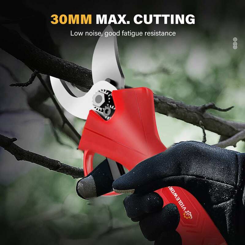48VF Electric Cordless Pruner Pruning Shear with 9000mAh Lithium-ion Battery Efficient Fruit Tree Bonsai Pruning Cutter EU Plug