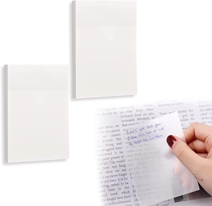 Bloc de notas adhesivas, almohadilla de papelería, accesorio autoadhesivo, 2 piezas