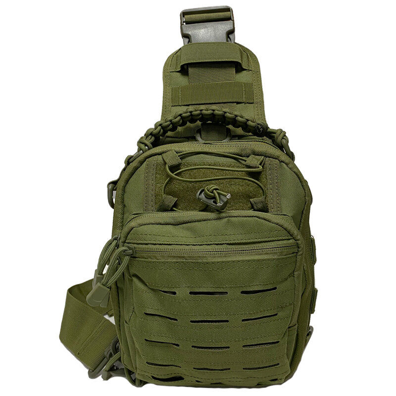 Bolso de hombro táctico de nailon 600D, bolsa de pecho multifuncional, bandolera de un solo hombro, bolsa deportiva militar Molle