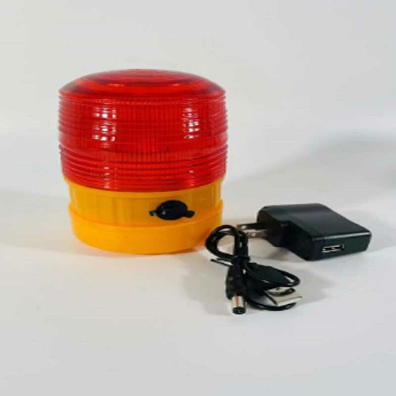 Lampu peringatan isi ulang 220V, Magnet menyerap lampu strobo merah tipe baterai truk untuk konstruksi jalan