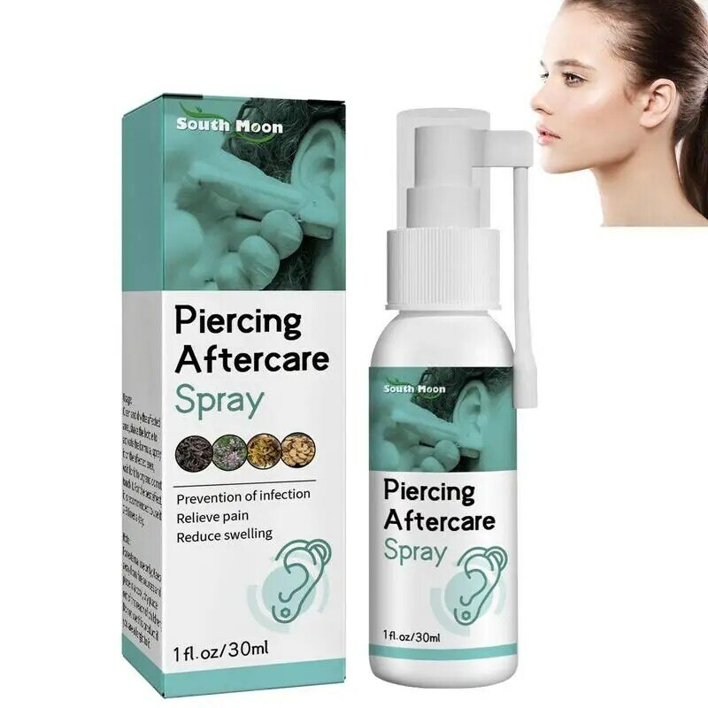 Piercing Aftercare Spray efficace soluzione per la pulizia dell'orecchino forniture per la pulizia per pulire e lenire il gonfiore della pelle irritata