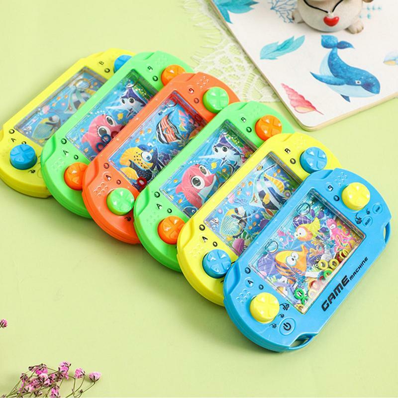 Water Ring Squeeze Toys Childhood Retro Toy Ferrule Fingertip Game Machine Child Handheld Machine Toys For Children Girls Boys