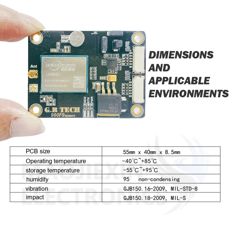 UM980 RTK incase Pin บอร์ดรับสัญญาณ GNSS พร้อมเสาอากาศสำหรับโดรน